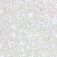 Miyuki rocailles kralen 6/0 - Pearlized effect crystal white ab 6-3637